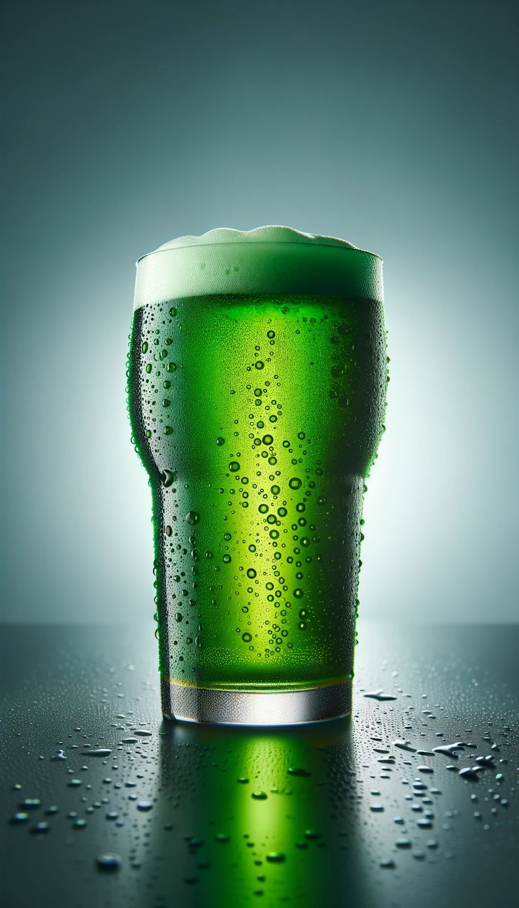 Verre de bière verte…