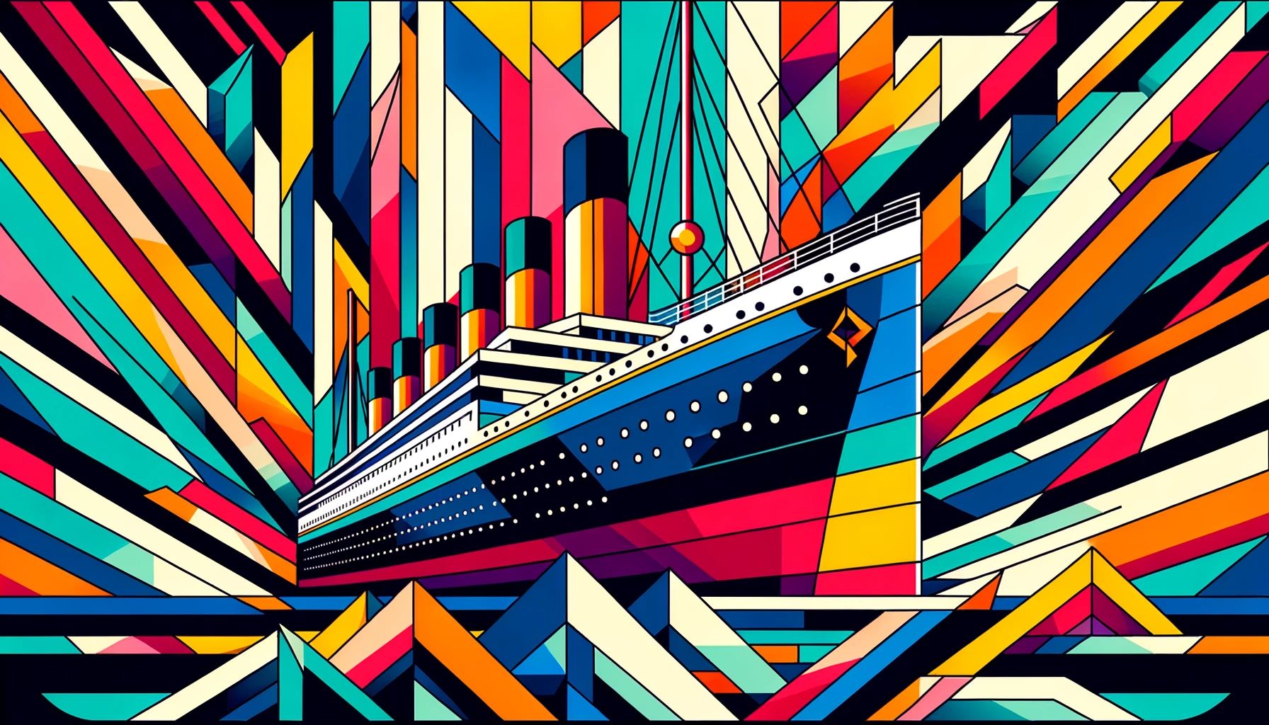 Titanic dans le style « cubisme »
